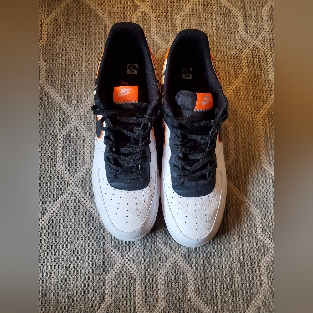 Nike Mens Air Force 1's Orange/Black Size 13